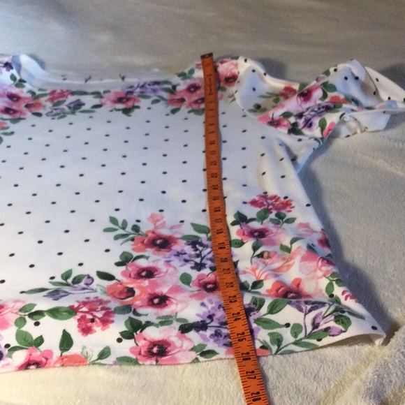 Floral Print Women’s 1X size Casual Tee Shirt - Picture 6 of 9
